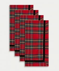 TRISH SCULLY ROYAL STEWART TARTAN NAPKIN SET OF 4 HOME
