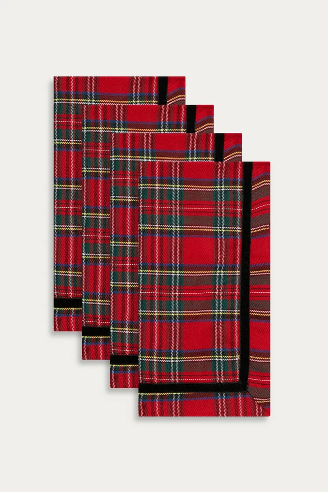 TRISH SCULLY ROYAL STEWART TARTAN NAPKIN SET OF 4 HOME 3 TRISH SCULLY ROYAL STEWART TARTAN NAPKIN SET OF 4 HOME