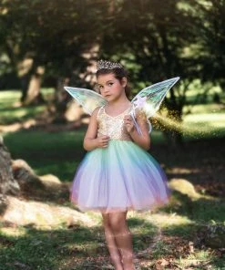 TRISH SCULLY Dress Up FAIRY DRESS, WINGS & WAND 3PC. SET
