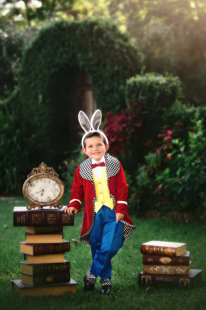 TRISH SCULLY WHITE RABBIT 4PC. COSTUME 3 TRISH SCULLY WHITE RABBIT 4PC. COSTUME