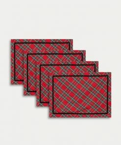 TRISH SCULLY ROYAL STEWART TARTAN PLACEMAT SET OF 4 HOME
