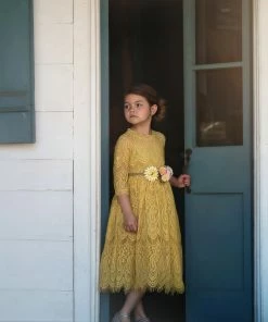 TRISH SCULLY BELLA RAFAELA DRESS & BELT SET SUNFLOWER