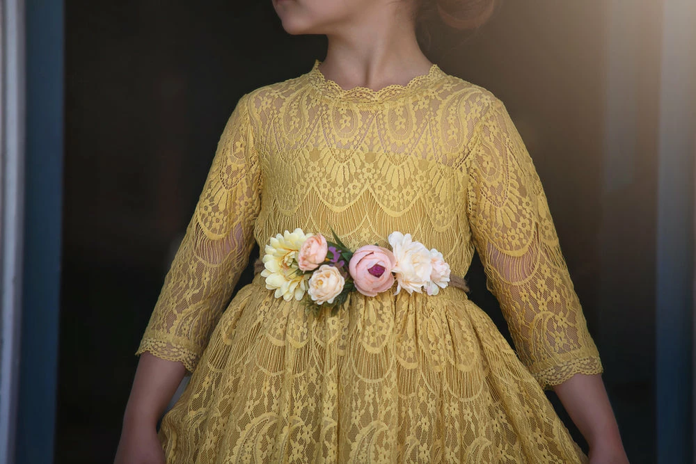 TRISH SCULLY BELLA RAFAELA DRESS & BELT SET SUNFLOWER 4 TRISH SCULLY BELLA RAFAELA DRESS & BELT SET SUNFLOWER