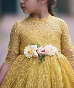 TRISH SCULLY BELLA RAFAELA DRESS & BELT SET SUNFLOWER 12 TRISH SCULLY BELLA RAFAELA DRESS & BELT SET SUNFLOWER