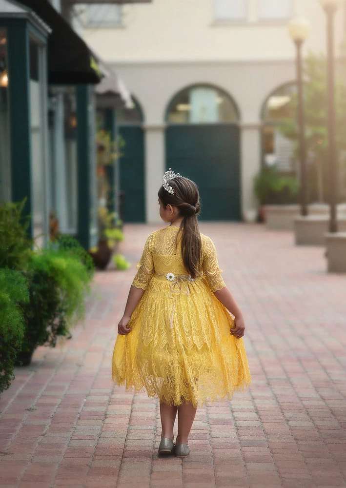 TRISH SCULLY BELLA RAFAELA DRESS & BELT SET SUNFLOWER 8 TRISH SCULLY BELLA RAFAELA DRESS & BELT SET SUNFLOWER