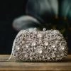TRISH SCULLY SILVER CRYSTAL CLUTCH