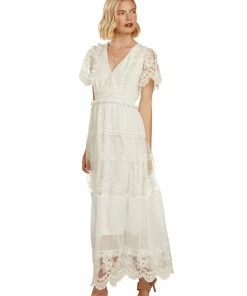 TRISH SCULLY MARJORIE MAXI DRESS WHITE WOMEN