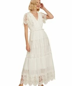 TRISH SCULLY MARJORIE MAXI DRESS WHITE WOMEN