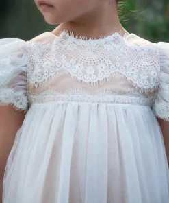 TRISH SCULLY GIRLS ADRIANA DRESS WHITE