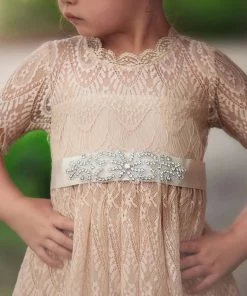 TRISH SCULLY HOME BELLA RAFAELA DRESS & BELT SET-BUTTERSCOTCH