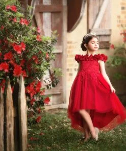 TRISH SCULLY BELLE GOWN CRIMSON