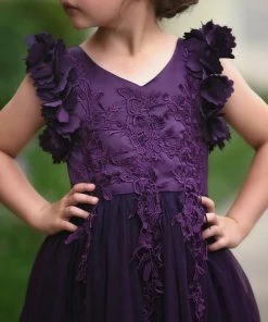 TRISH SCULLY BIANCA DRESS EGGPLANT