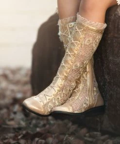 TRISH SCULLY GRAMERCY BOOT GOLD Shop All Girls Apparel