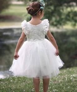 TRISH SCULLY GIRLS BIANCA DRESS WHITE