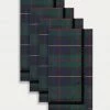 TRISH SCULLY BLACK WATCH TARTAN NAPKIN SET OF 4 HOME