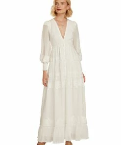 TRISH SCULLY SOFIA MAXI DRESS WHITE