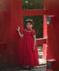 TRISH SCULLY GIOVANNA GOWN CRIMSON Girls 2T-6