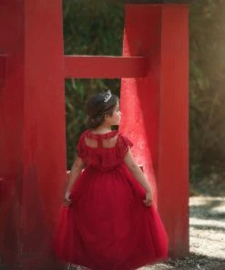 TRISH SCULLY GIOVANNA GOWN CRIMSON Girls 2T-6