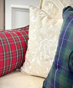 TRISH SCULLY BLACK WATCH EMBROIDERED PILLOW CASE HOME 8 TRISH SCULLY BLACK WATCH EMBROIDERED PILLOW CASE HOME