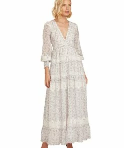 TRISH SCULLY SOFIA MAXI DRESS LAVENDER FLORAL