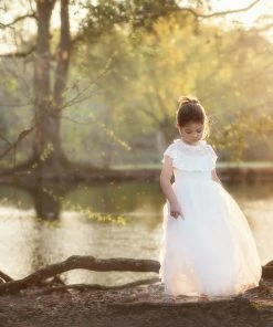 TRISH SCULLY GIRLS GIOVANNA GOWN WHITE