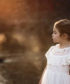 TRISH SCULLY GIRLS GIOVANNA GOWN WHITE