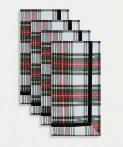 TRISH SCULLY STEWART TARTAN NAPKIN SET OF 4