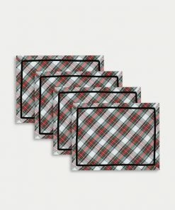 TRISH SCULLY STEWART TARTAN PLACEMAT SET OF 4