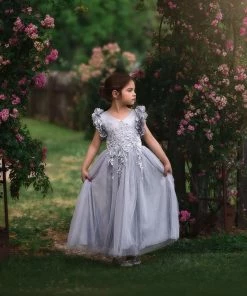 TRISH SCULLY BIANCA GOWN SILVER