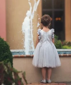 TRISH SCULLY BIANCA DRESS SILVER Baby Girls 0-24M