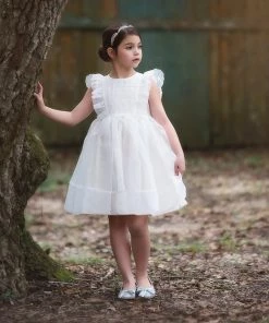 TRISH SCULLY GIRLS ALICE DRESS WHITE