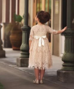 TRISH SCULLY HOME BELLA RAFAELA DRESS & BELT SET-BUTTERSCOTCH