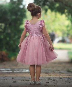 TRISH SCULLY GIRLS BIANCA DRESS ROSE