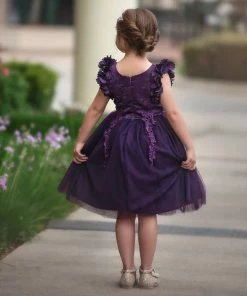 TRISH SCULLY BIANCA DRESS EGGPLANT