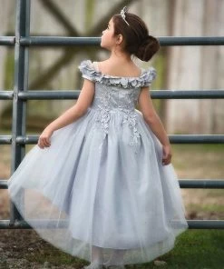 TRISH SCULLY HOME GIRLS BELLE GOWN SILVER