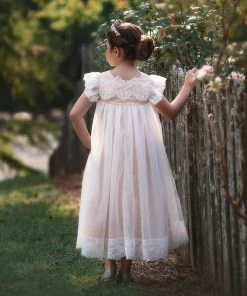 TRISH SCULLY GIRLS ADRIANA DRESS WHITE