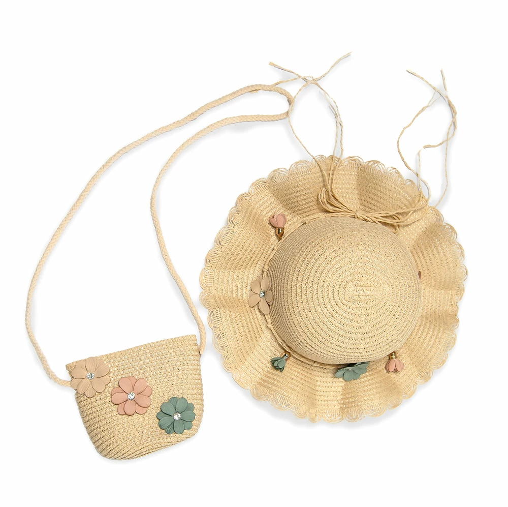 TRISH SCULLY DAISY HAT & PURSE SET NATURAL 3 TRISH SCULLY DAISY HAT & PURSE SET NATURAL