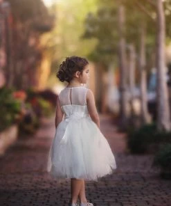 TRISH SCULLY FRANCESCA DRESS & BELT SET WHITE GIRLS