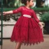 TRISH SCULLY HOME BELLA RAFAELA DRESS & BELT SET-CRIMSON