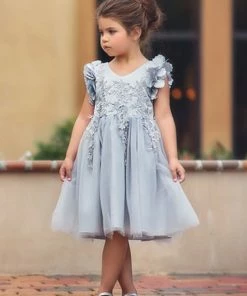 TRISH SCULLY BIANCA DRESS SILVER Baby Girls 0-24M