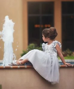 TRISH SCULLY BIANCA DRESS SILVER Baby Girls 0-24M