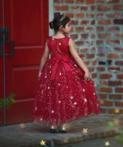 TRISH SCULLY ANTOINETTE GOWN CRIMSON