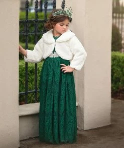 TRISH SCULLY HOME BELLA RAFAELA GOWN EMERALD GIRLS