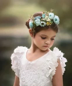 TRISH SCULLY GIRLS BIANCA DRESS WHITE