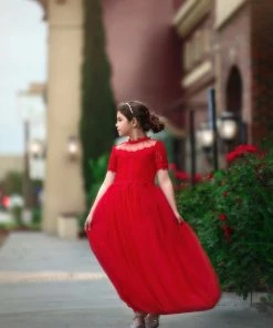 TRISH SCULLY HOME HARMONY GOWN CRIMSON Girls 7-14