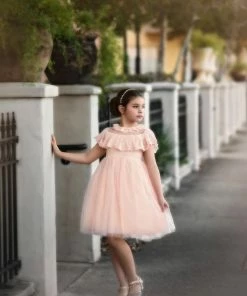 TRISH SCULLY Summer Wedding Guest GIOVANNA DRESS BLUSH PINK