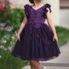TRISH SCULLY BIANCA DRESS EGGPLANT