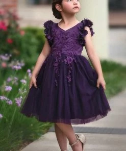 TRISH SCULLY BIANCA DRESS EGGPLANT