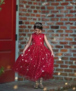 TRISH SCULLY ANTOINETTE GOWN CRIMSON