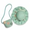 TRISH SCULLY DAISY HAT & PURSE SET BLUE